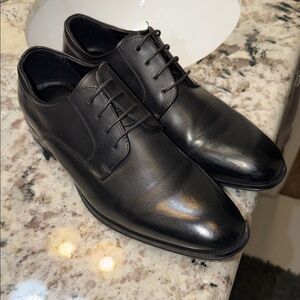 Clarks Black Leather Oxfords